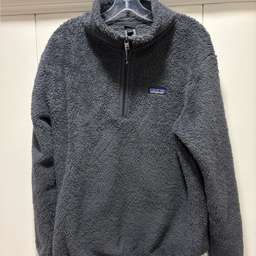 Patagonia Jacket Large Los Gatos 1/4 Zip Fleece Pullover Sweater Smoulder Blue